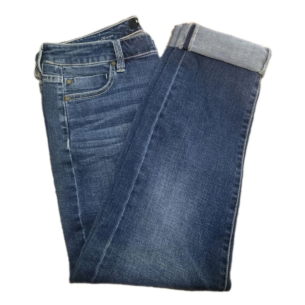 Liverpool Los Angeles Girlfriend Jeans Medium Blue Stretch Denim Women’s Size 10